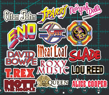 15 Glam Rock Band Logo Stickers -Clear, Holographic, or White - Metal