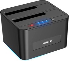 Estacion De Acoplamiento De Disco Duro Usb 3.0 A Sata/ssd De Doble Bahia Con...