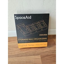 SPACEAID BAMBOO STORAGE BAG ORGANIZERS BRAND NEW