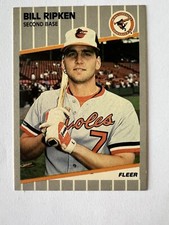 1989 Fleer - Black Box on Bat Knob #616 Billy Ripken