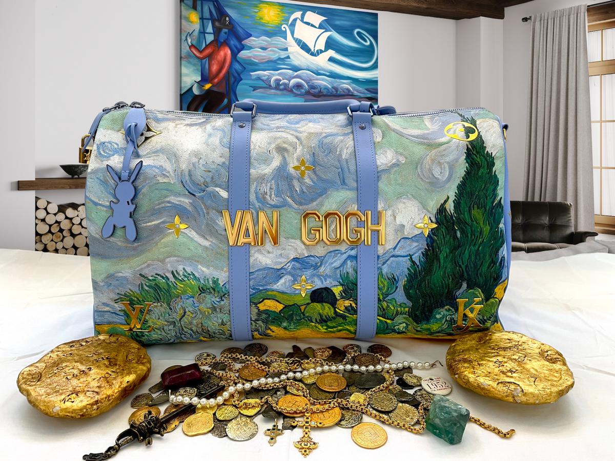 LOUIS VUITTON JEFF KOONS VINCENT VAN GOGH LUGGAGE DUFFLEBAG