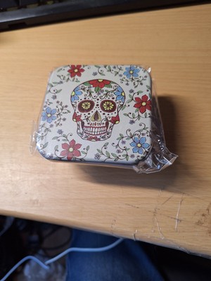 Sugar Skull Trailer Hitch Cover, Rose. Fits 2'' Receiver. Day of the Dead.