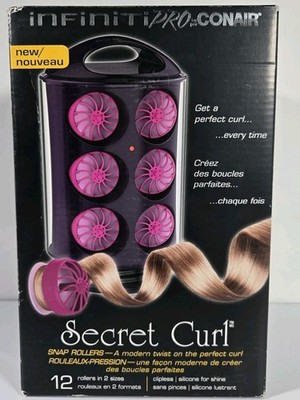 infinitiPRO by Conair Secret Curl 12 rollers in 2 sizes