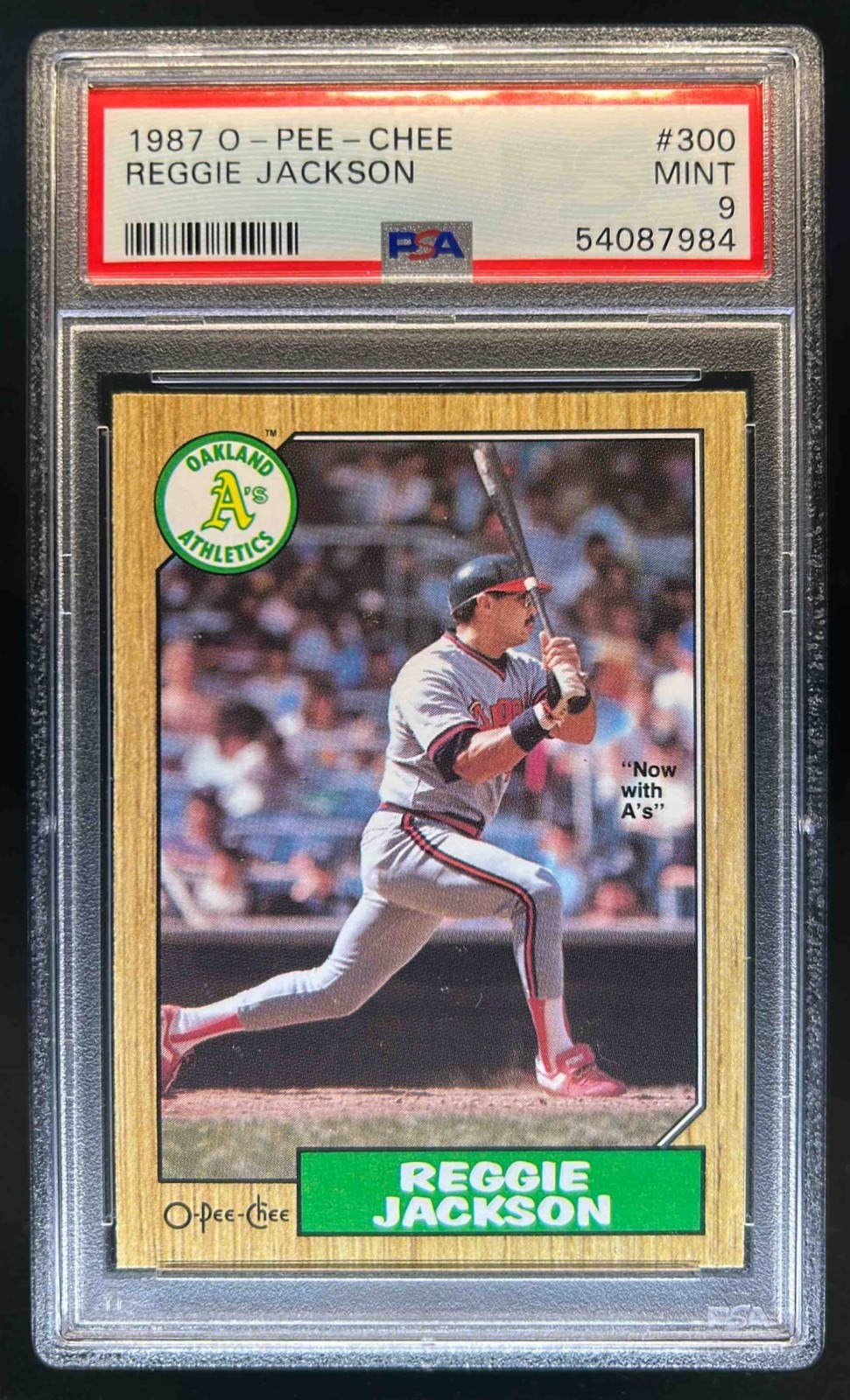 1987 O-Pee-Chee Reggie Jackson #300 Athletics PSA 9