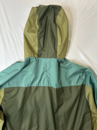 Nike Men’s Hooded Full Zip Colorblock Windbreaker Jacket Green/Blue Size S image 9