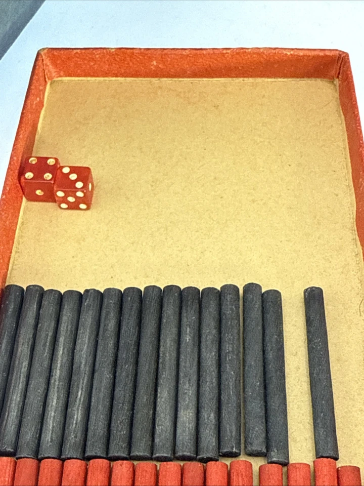 JUEGO BACKGAMMON DE VIAJE DE MADERA DRUEKE DE COLECCIÓN y ACEY-DUCEY Foto 3 de 4