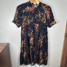 Natural Life Size XXL Rebecca Floral Tiered Maxi Dress Shirt Collar Short Sleeve