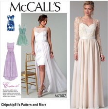 Women 14 22 Sweetheart Dress Cocktail Prom, Wedding Gown McCall's Pattern M7507