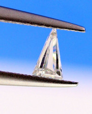 Certified 0.086 Ct Pointed Trillion Cut 3 x 2 mm Natural White Diamond E/VVS1