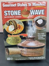 TeleBrands Stone Wave Microwave Cooker Gourmet Dishes in Minutes, New in Box