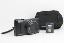 Nikon COOLPIX S9500 Digital Camera 18.1MP 22x Zoom Black With Battery Etc. #3208