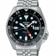 SEIKO 5 Sports SBSC001 GMT Automatic Watch Black Dial Japan Men's New