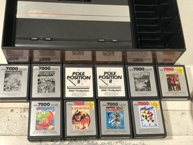 Vintage Atari 7800 Pro System Console Bundle With Controller + 10 Games - Tested
