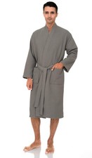 TowelSelections Mens Robe Waffle Spa Bathrobe Soft Shower Bath Robe for Men X...