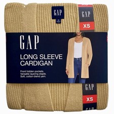 GAP Long Sleeve Open Front Cardigan Size XS Cozy Cotton Blend Minimalist Staple