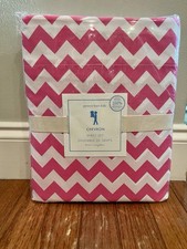 New Pottery Barn Kids Pink Chevron Sheet Set Size Twin Zig Zag Organic Cotton