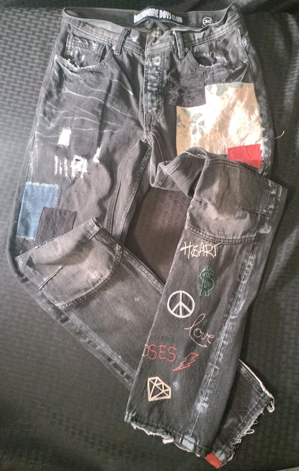 Patchwork Stonewashed Black
