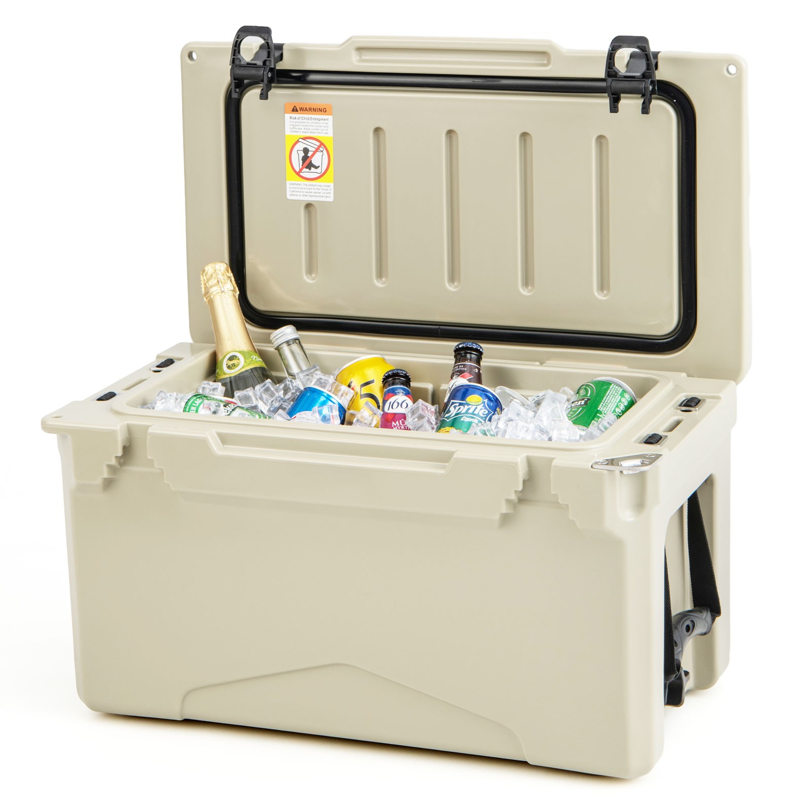 Portable Ice Chest Ice Retention For 5-7 Days Tan