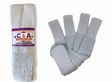 C A COLLECTION Mens Big and Tall Sports Tube Socks Long 14 Extra Tall, Grey