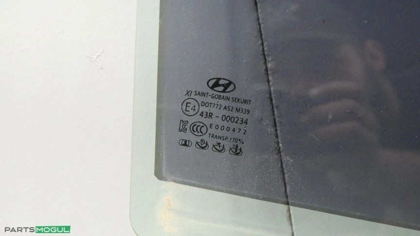 Hyundai Genesis G80 2015-2016 puerta trasera derecha pasajero ventana vidrio OEM Foto 4 de 4