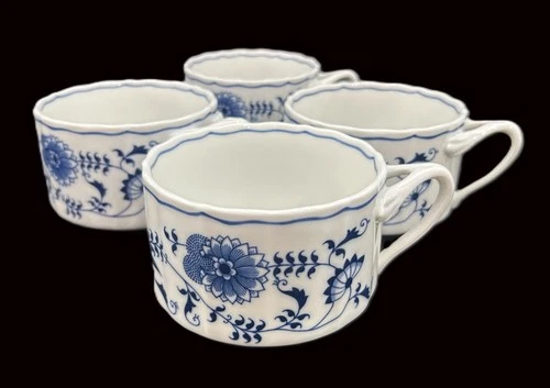 4 Blue Danube (JAPAN) Soup Mugs (Blue Onion)