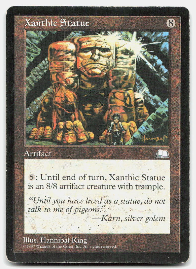 Xanthic Statue Rare Weatherlight Magic: The Gathering Lightly Played