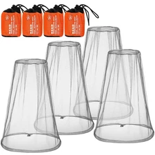 HESTYA 4 Pack Mosquito Bug Net Mesh for Head Mosquito Head Net Face Neck Fly ...