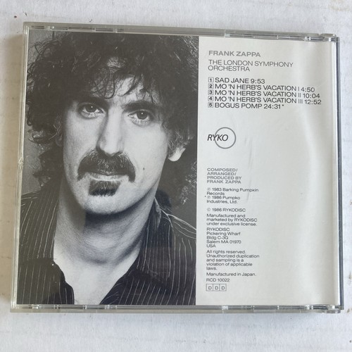 Frank Zappa The London Symphony Orchestra CD 1986 - Picture 2 of 4