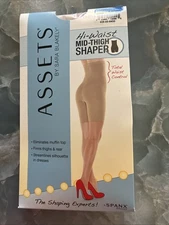Spanx Assets Size 4 Hi Waist Mid-Thigh Shape by Sara Blakely Nude NIB
