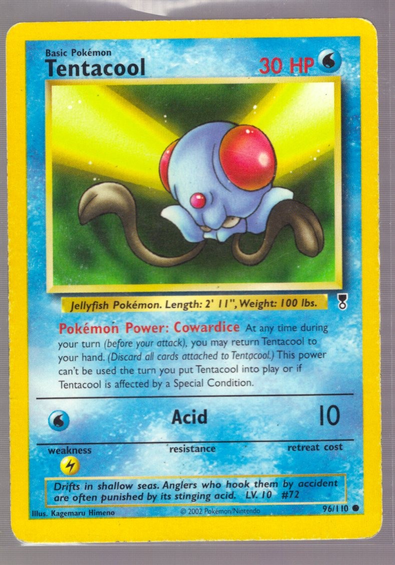 Pokemon Tentacool 96/110 Pokemon 2002 Legendary Collection