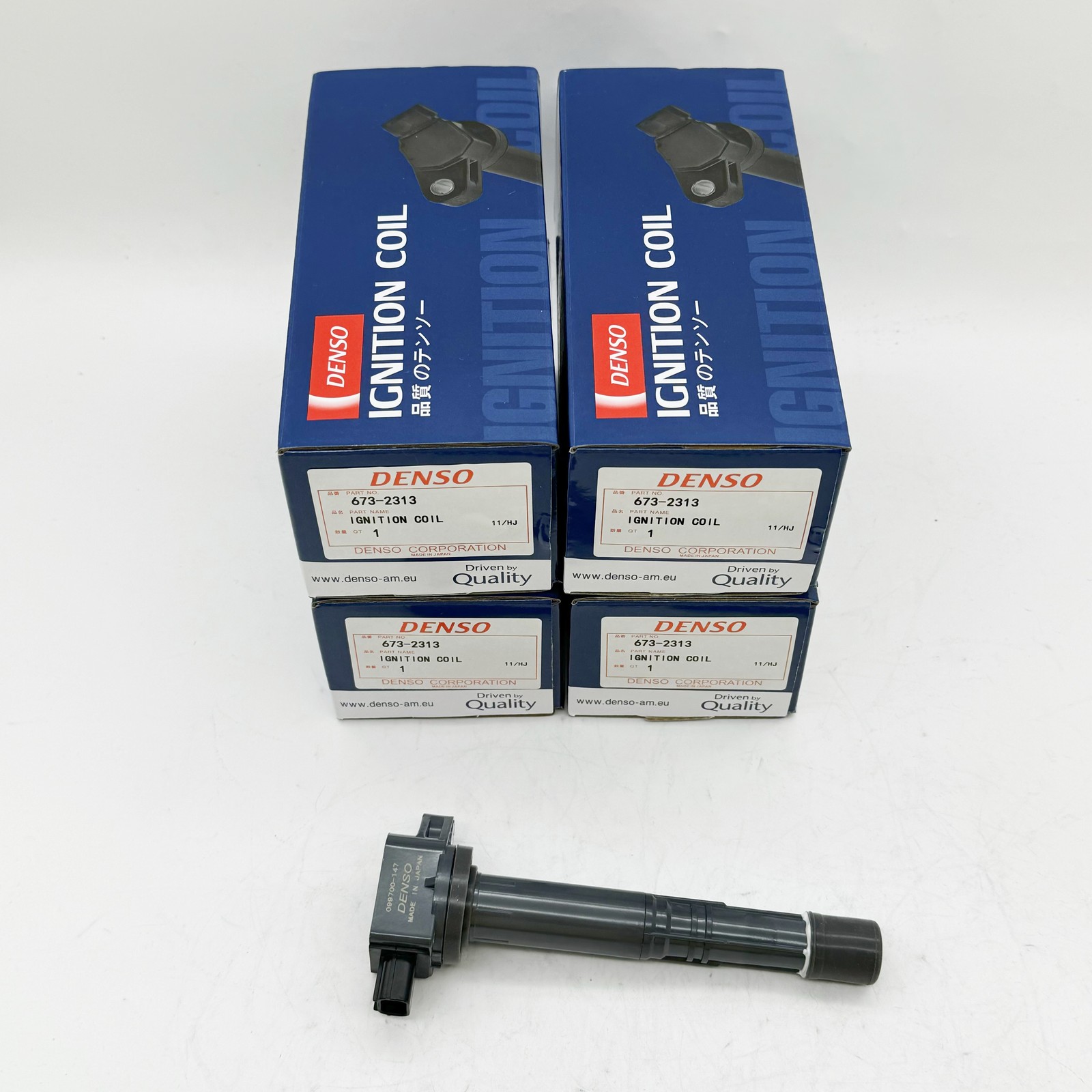 4pcs Denso Ignition Coils 30520-R40-007 673-2313 For Honda Accord CRV Acura 2.4L
