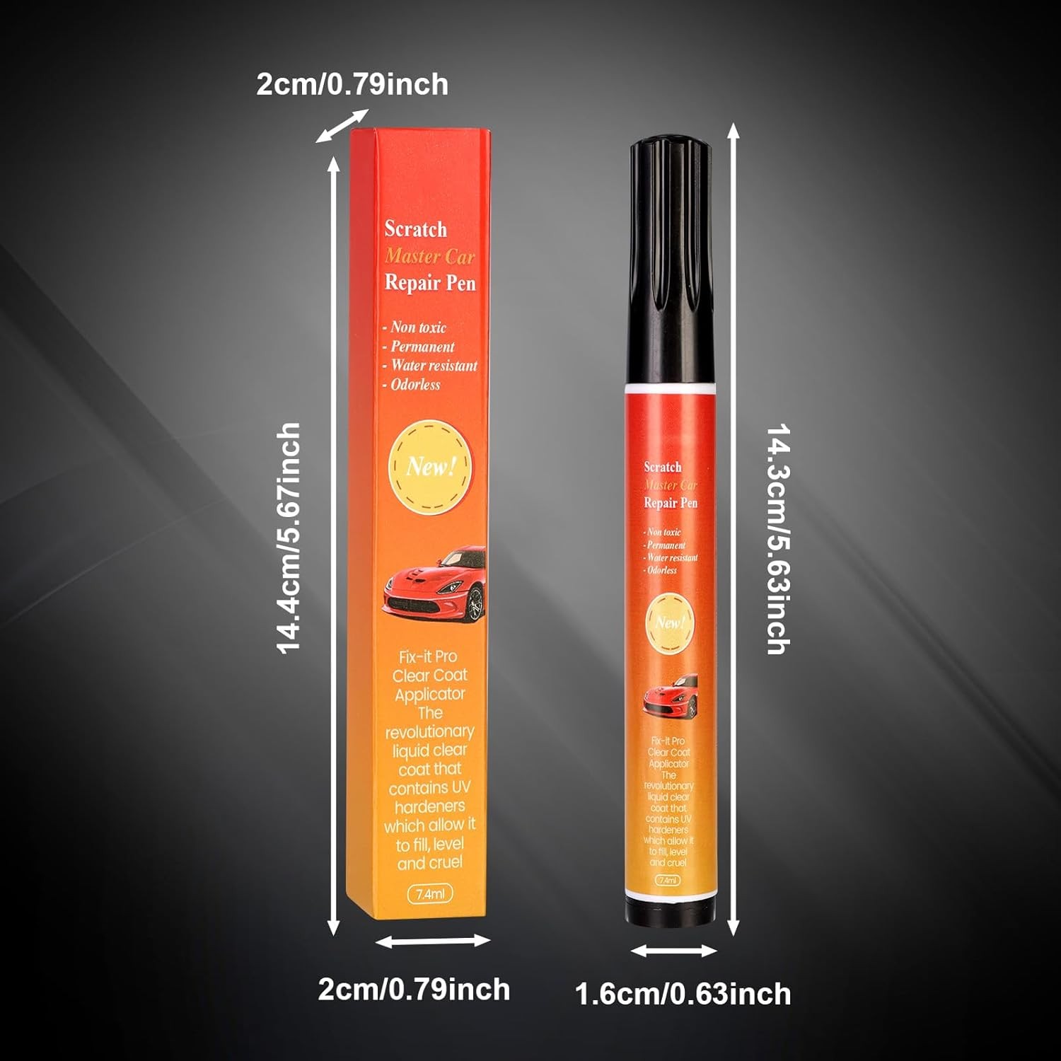 2PCS 2026 Magic Car Scratch Removal Pen, Weatherproof for All Cars, Trucks, SUV