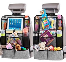 Helteko Backseat Car Organizer, Kick Mats Back Seat Protector with Touch Scre...