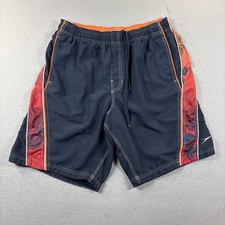 Speedo Men's Swim Trunk Knee Length Boardshort Size Large Blue/Orange