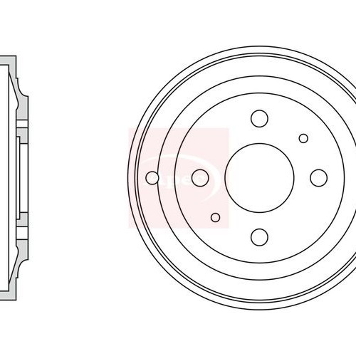 For FIAT SEICENTO / 600 187 1997 to 2010 BRAKE DRUM (SINGLE) DRM9147