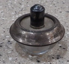 (UnUsed) Vintage Frank Whiting Sterling Silver and Glass Table Top Lighter