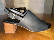 Sole/Society ‘So-Shawde’ Block Strap Heels Size 8M Black Super Soft New with Box