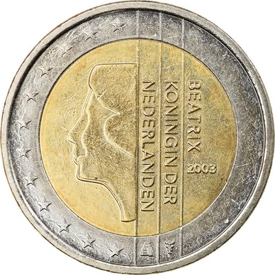 [#793284] Niederlande, 2 Euro, 2003, Utrecht, SS, Bi-Metallic, KM:241 - Bild 1 von 2