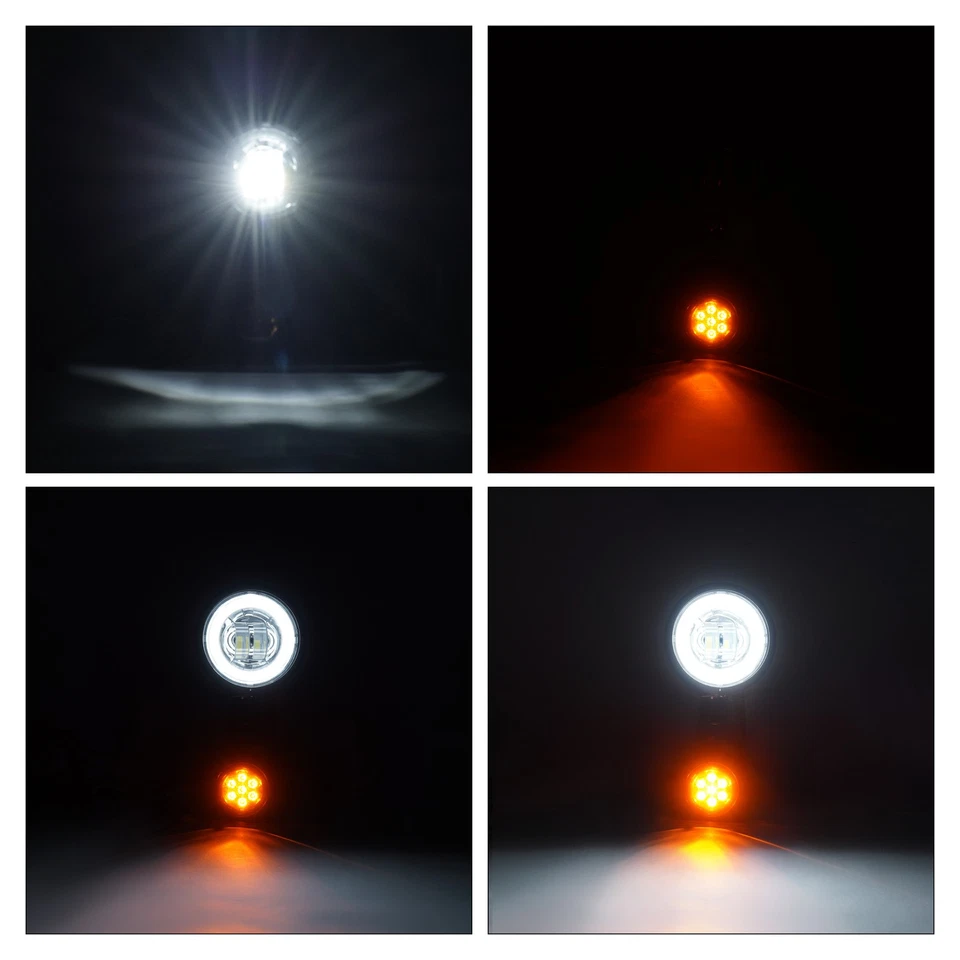 Harley 4.5" LED Fog Light Turn Signal Light for 1994-2024 Electra Glide - Image 3 of 4