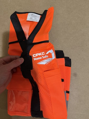 #ad CPKC Employee issued PPE Hi Visibility Orange Vest branded w CPKC logo $25.00
