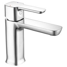 Delta 581LF-HGM-PP Modern 0.5 GPM 1 Hole Bathroom Sink Faucet - Chrome