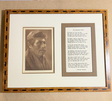 Silto - Quleute by Edward S. Cutis, Framed 1912 photogravure and poem by Bennitt