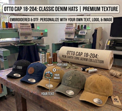 Custom Embroidered Corduroy Hat Personalized Text Logo Image Beechfield B682 Hat