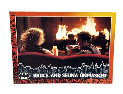 1992 Topps Batman Returns #48 Bruce and Selina Unmasked