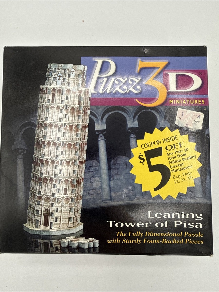 Leaning Tower of Pisa 3D Puzz Wrebbit Mini Puzzle 1997 Milton