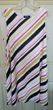 Nine West Womens Striped Sleeveless Dress Sz 14
