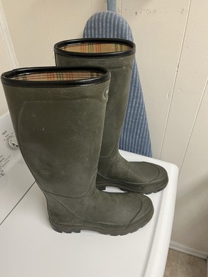 LE CHAMEAU  XL LINED MEN'S ICONIC GREEN WELLINGTON BOOT 44/11