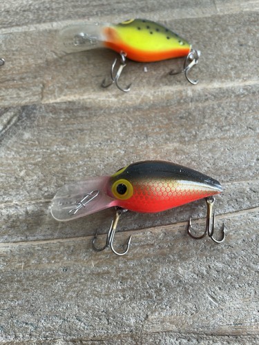 4 Vintage Storm Pre Rapala Lure Lot Purple Wiggle Wart Frog Pattern Flat Wart + - Picture 8 of 12