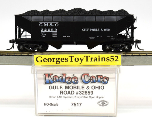 KADEE HO #32659 GM&O GULF, MOBILE & OHIO 50 TONELADAS AAR 2 BAHÍAS TOLVA OFFSET 7517 USD | Condition: Used
