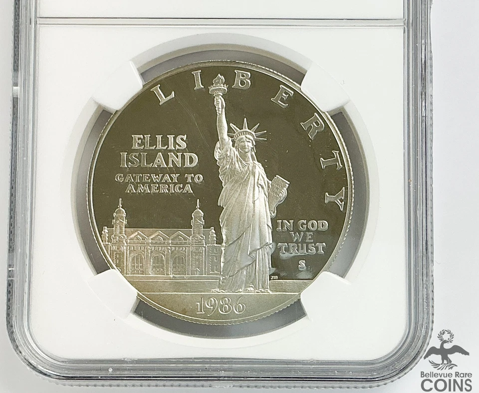 1986-S US $1 Silver Proof Coin STATUE OF LIBERTY NGC PF70 Ultra Cameo - Image 3 of 4